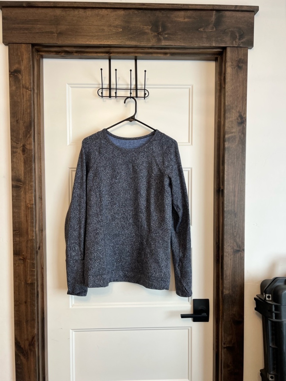 lululemon athletica Heathered Dark Blue Long Sleeve Top